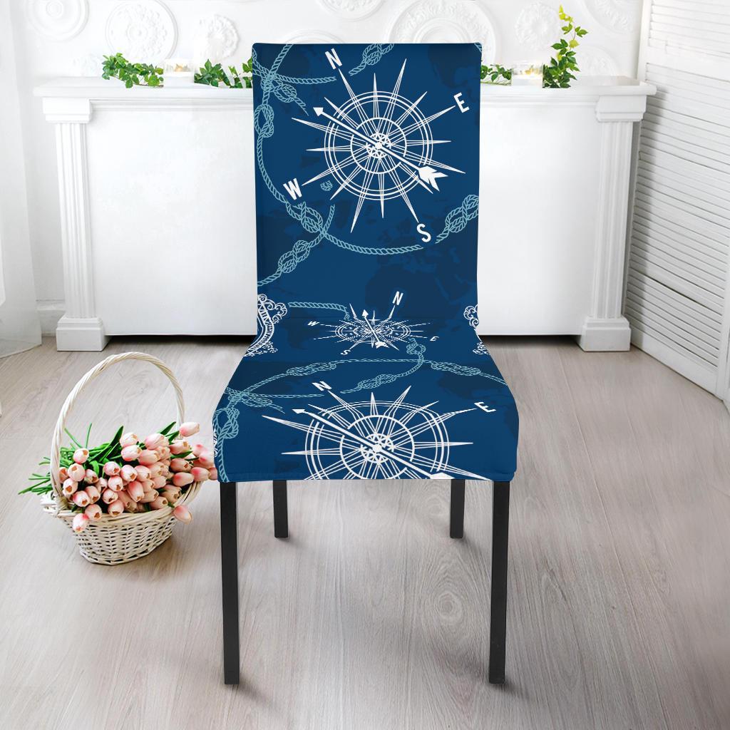 Compass Print Pattern Chair Cover-grizzshop