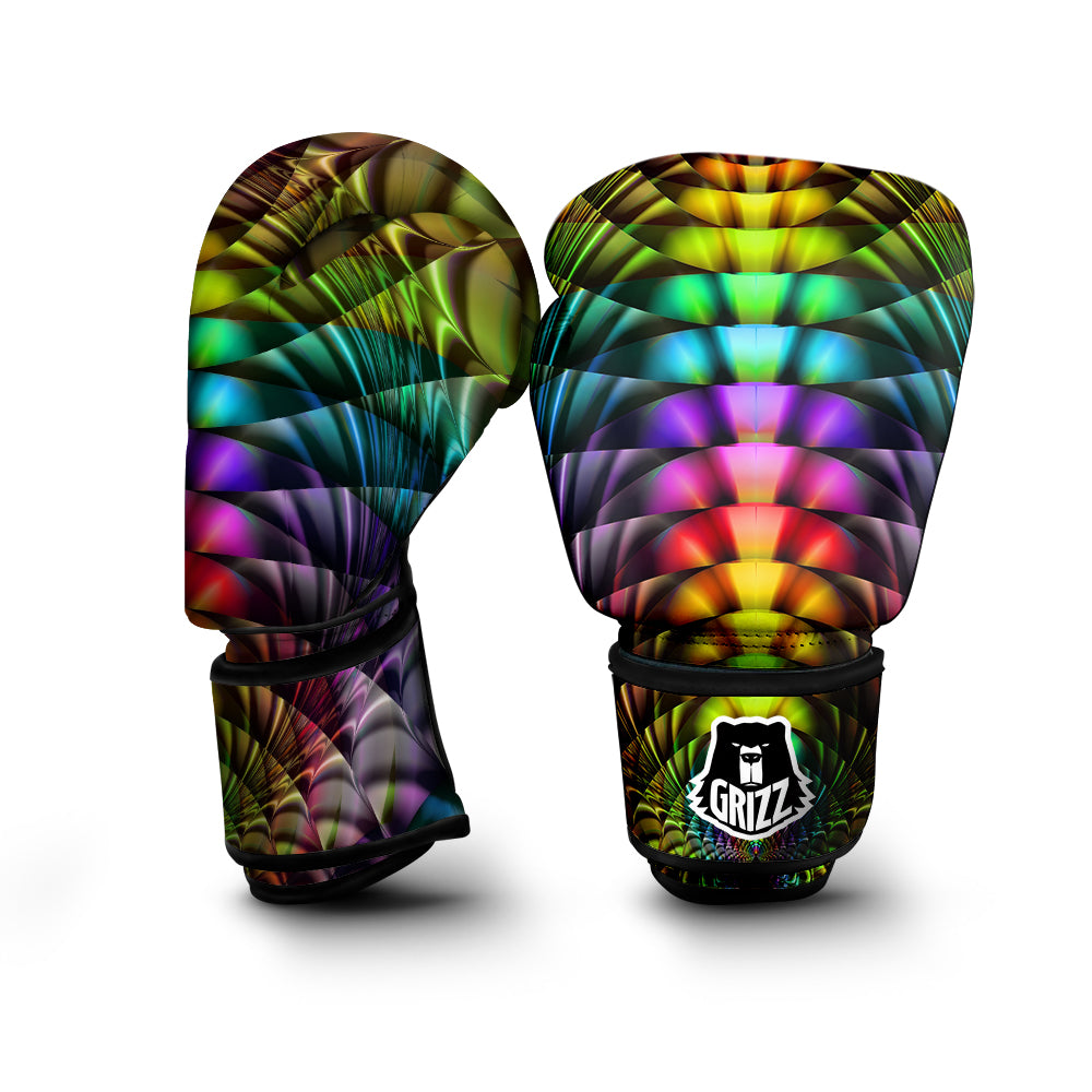 Computer Generated Colorful Fractal Print Boxing Gloves-grizzshop