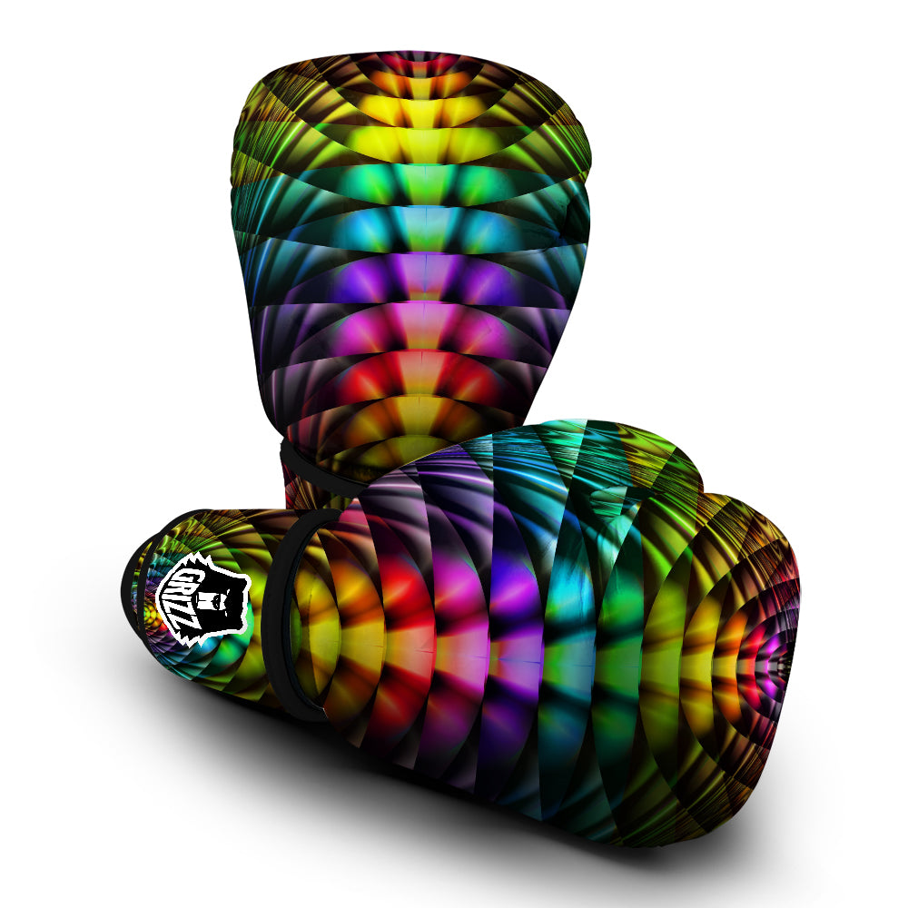 Computer Generated Colorful Fractal Print Boxing Gloves-grizzshop