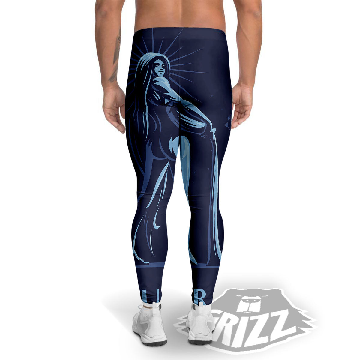Constellation Aquarius Print Men's Leggings-grizzshop