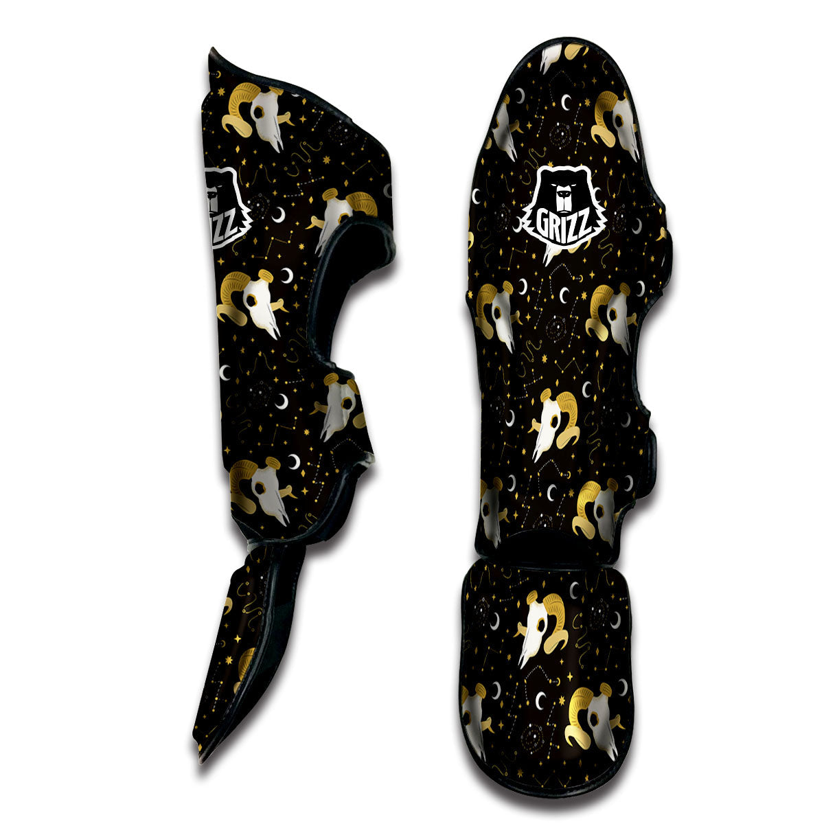 Constellation Aries Print Muay Thai Shin Guards-grizzshop
