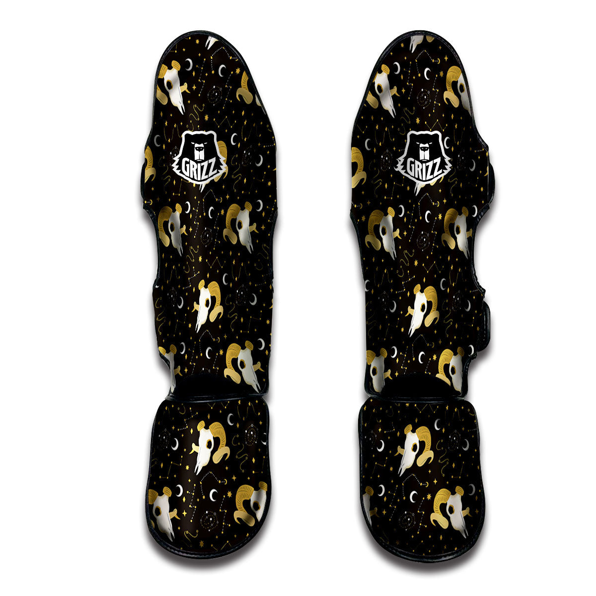 Constellation Aries Print Muay Thai Shin Guards-grizzshop