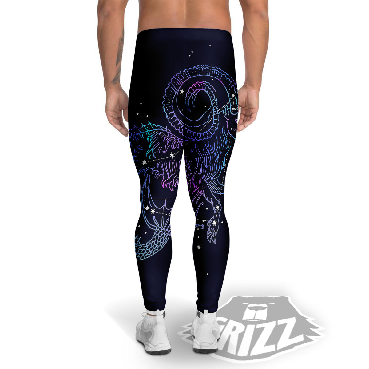 Constellation Capricorn Print Men's Leggings-grizzshop