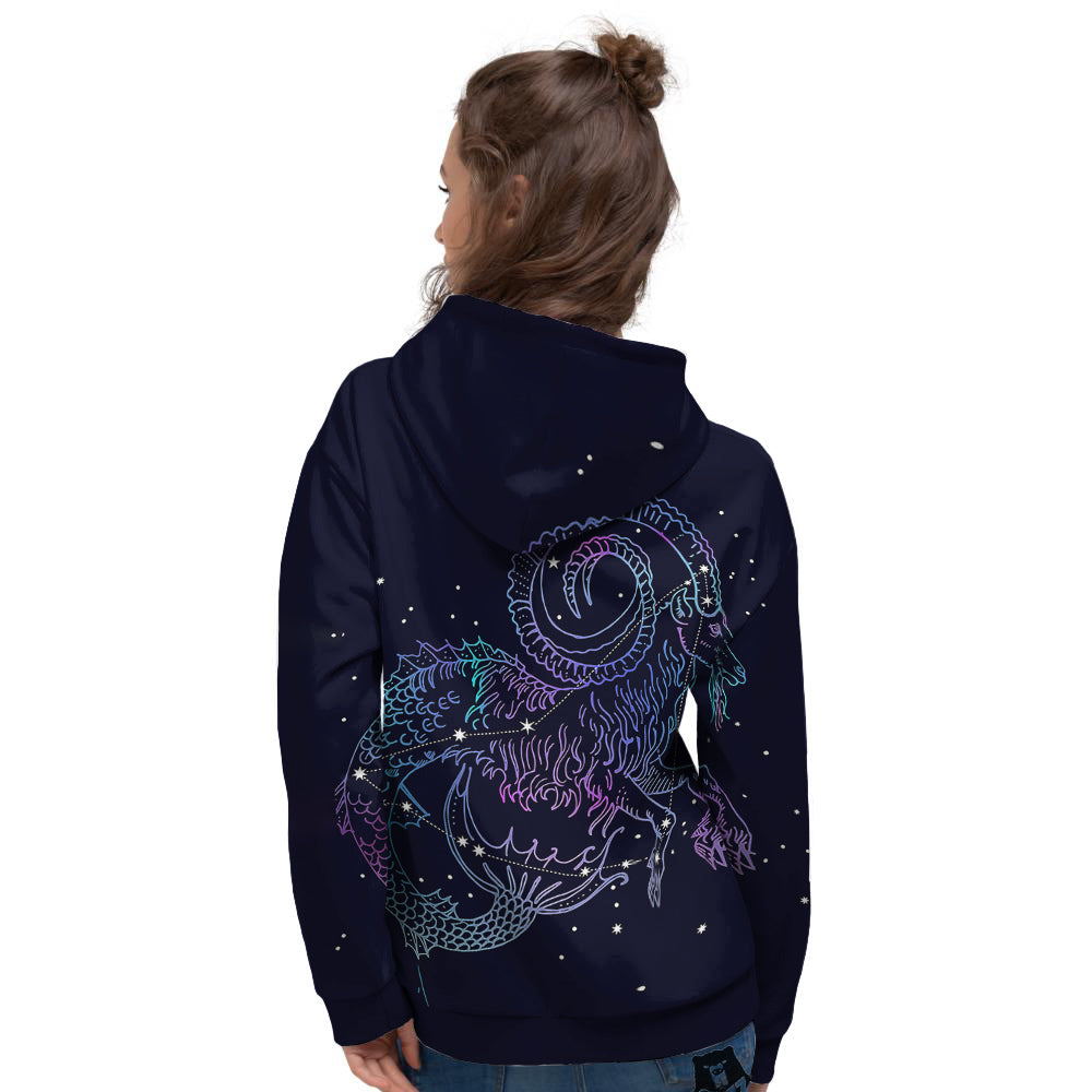 Constellation Capricorn Print Women's Hoodie-grizzshop
