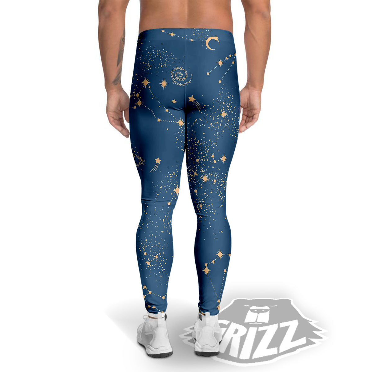 Constellation Cosmic Print Pattern Men's Leggings-grizzshop