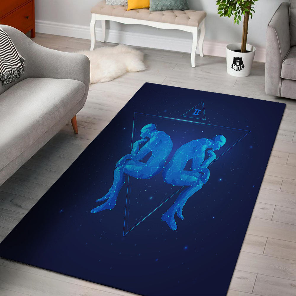 Constellation Gemini Print Floor Mat-grizzshop
