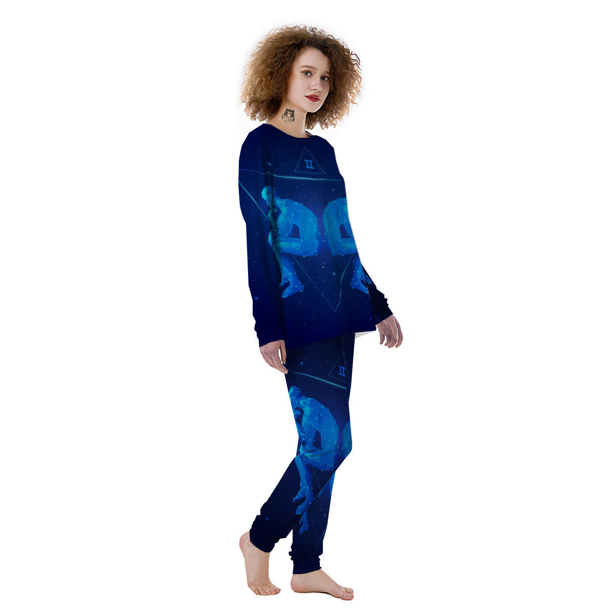 Constellation Gemini Print Women's Pajamas-grizzshop