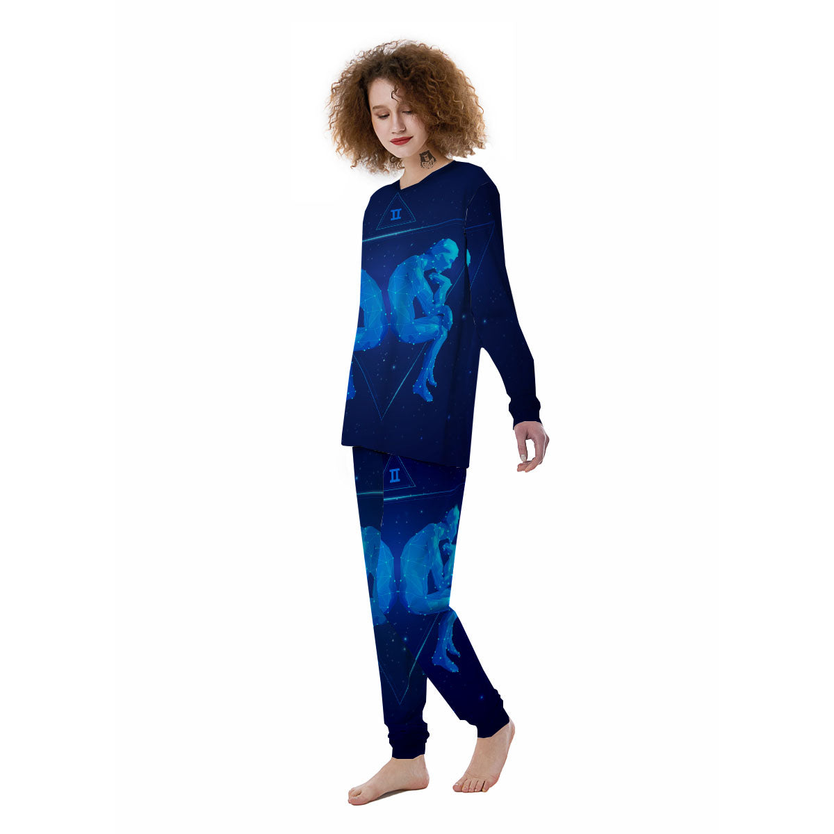 Constellation Gemini Print Women's Pajamas-grizzshop