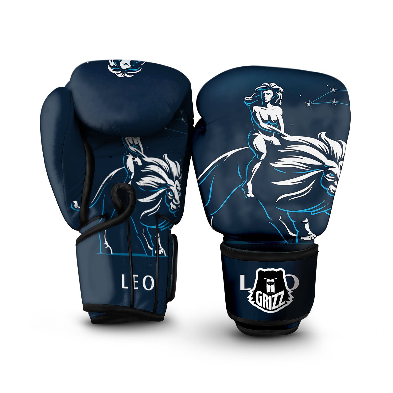 Constellation Leo Print Boxing Gloves-grizzshop