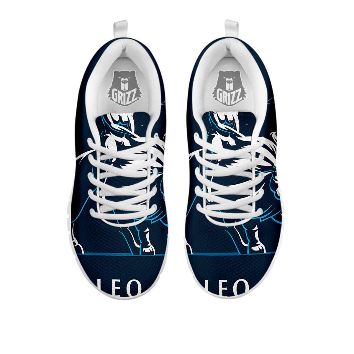 Constellation Leo Print White Sneaker-grizzshop