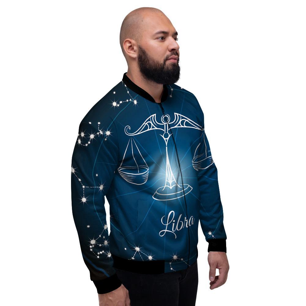 Constellation Libra Print Men's Bomber Jacket-grizzshop