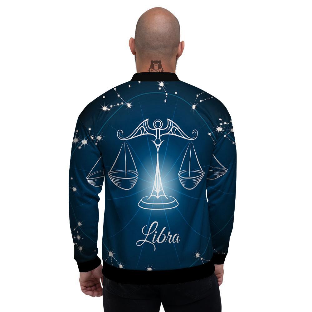 Constellation Libra Print Men's Bomber Jacket-grizzshop