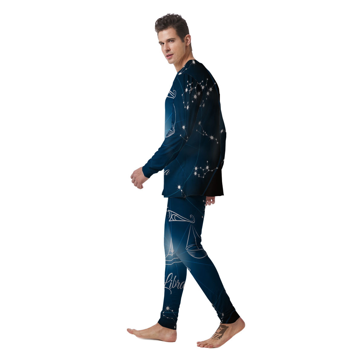 Constellation Libra Print Men's Pajamas-grizzshop