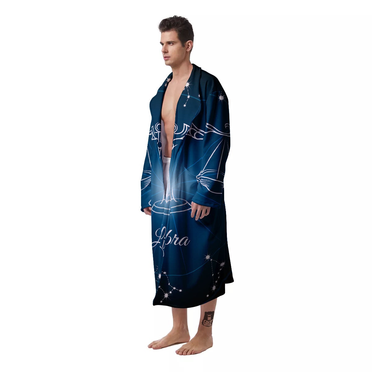 Constellation Libra Print Men's Robe-grizzshop