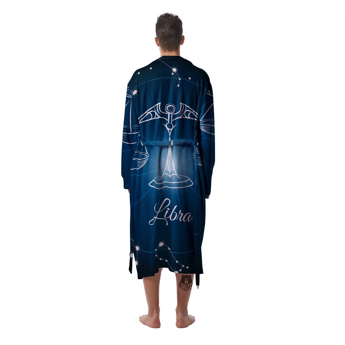 Constellation Libra Print Men's Robe-grizzshop