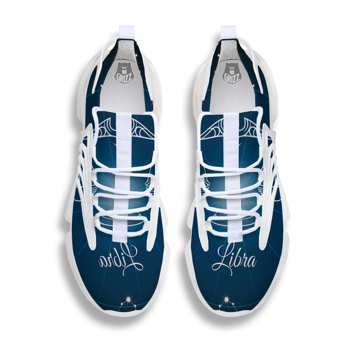 Constellation Libra Print White Gym Shoes-grizzshop