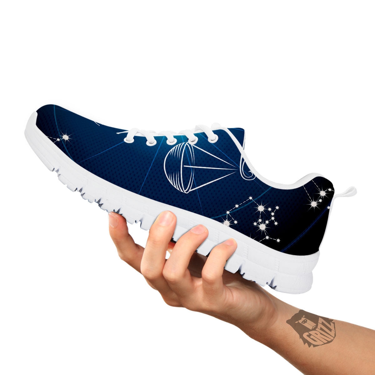 Constellation Libra Print White Sneaker-grizzshop