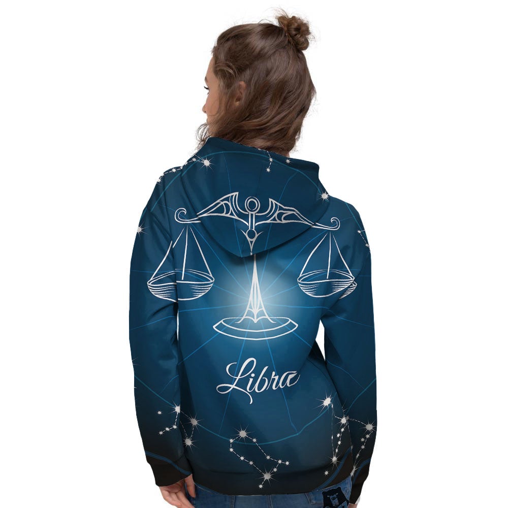 Constellation Libra Print Women's Hoodie-grizzshop