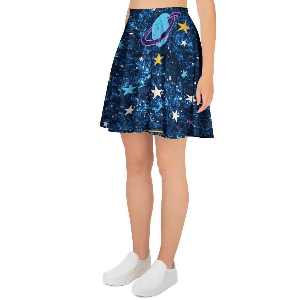 Constellation Star Galaxy Space Women's Skirt-grizzshop