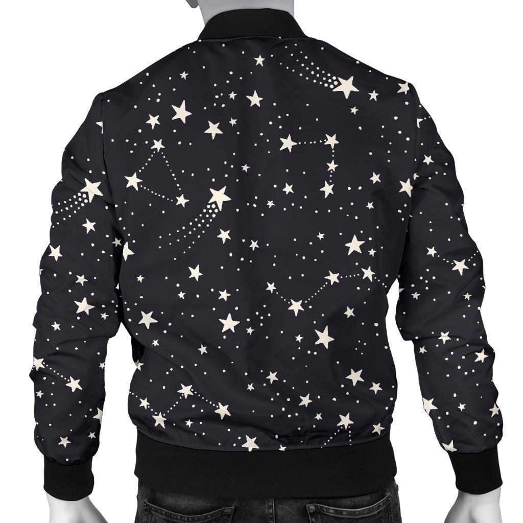 Constellation Star Print Pattern Men's Bomber Jacket-grizzshop
