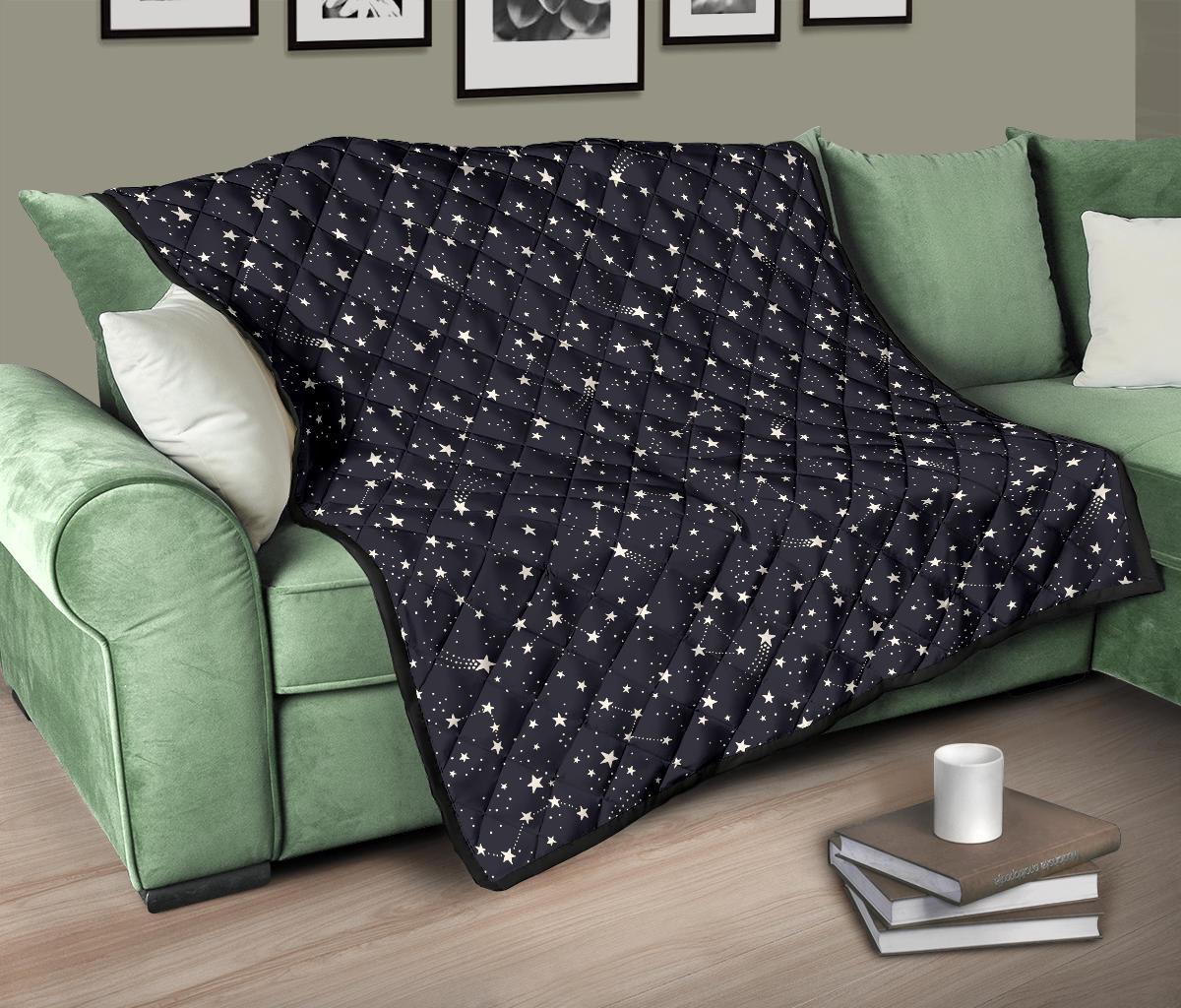 Constellation Star Print Pattern Quilt-grizzshop