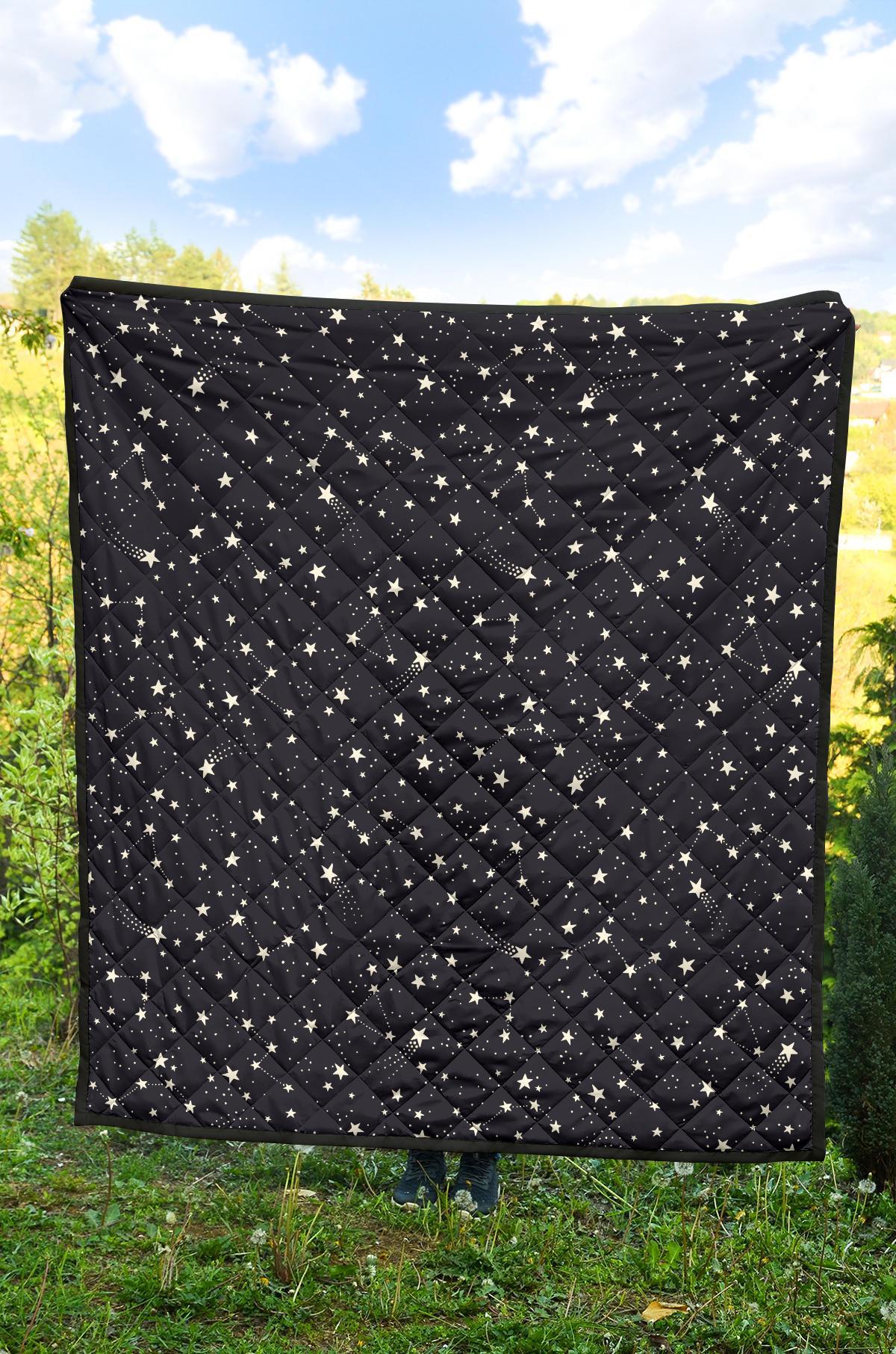 Constellation Star Print Pattern Quilt-grizzshop