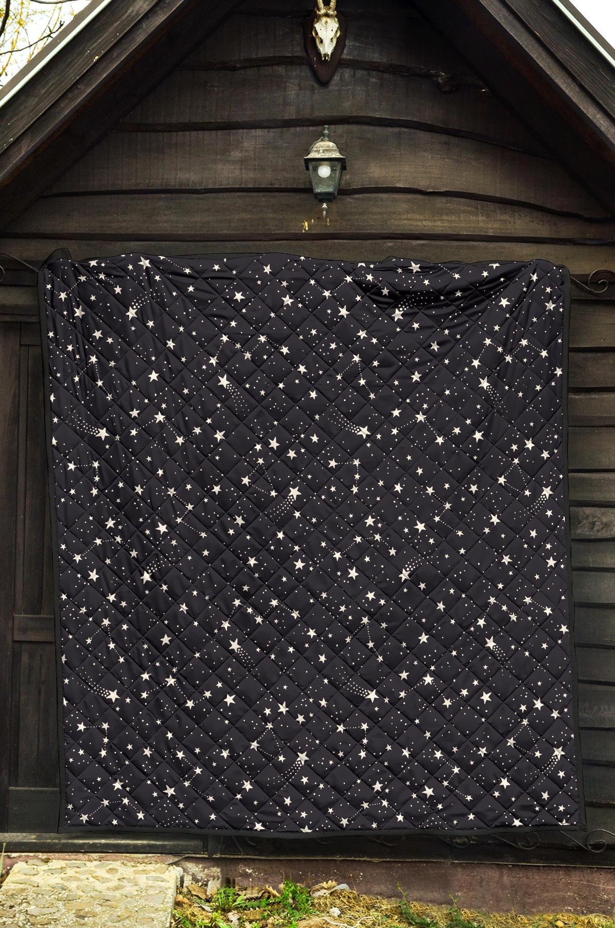 Constellation Star Print Pattern Quilt-grizzshop