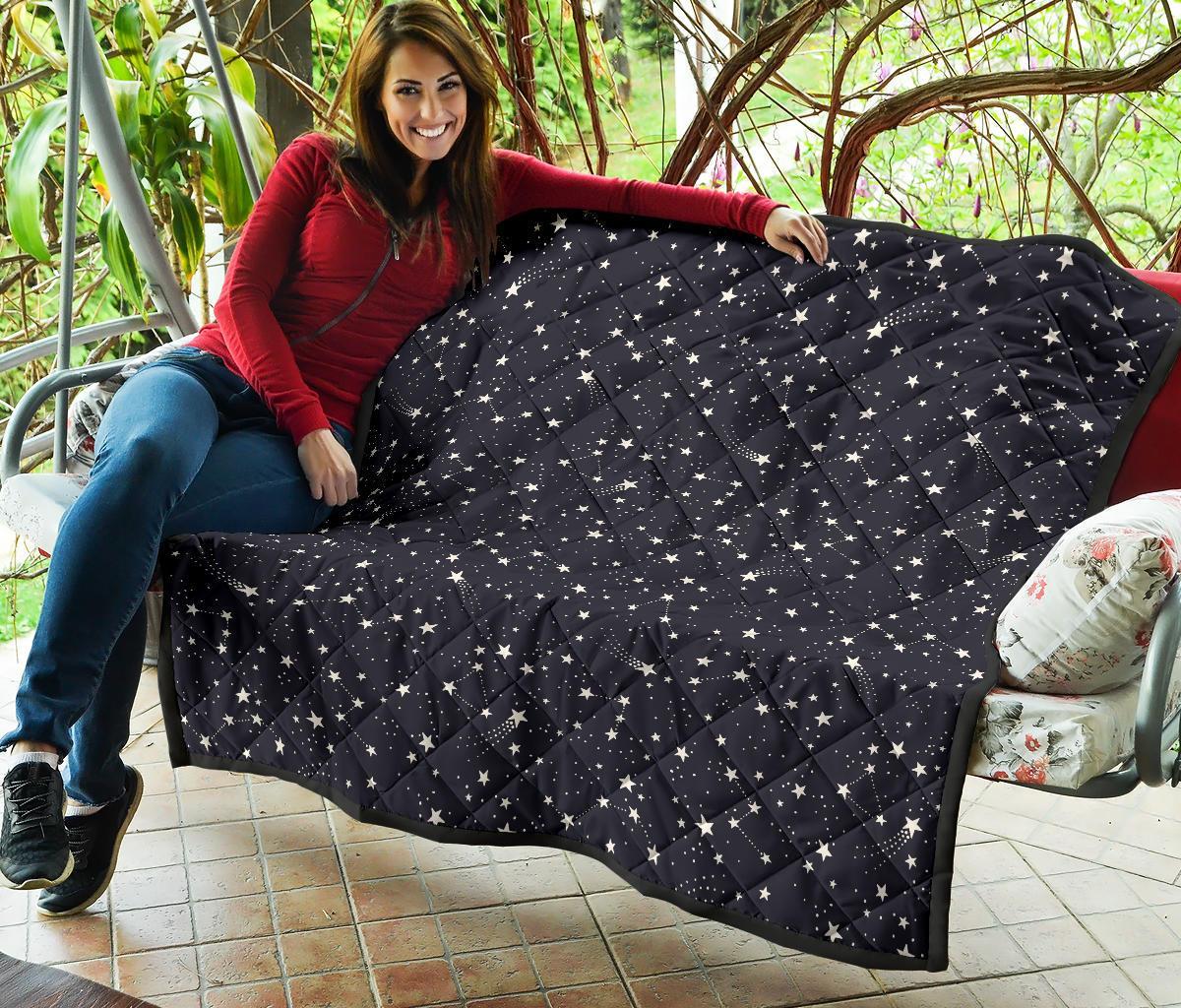 Constellation Star Print Pattern Quilt-grizzshop