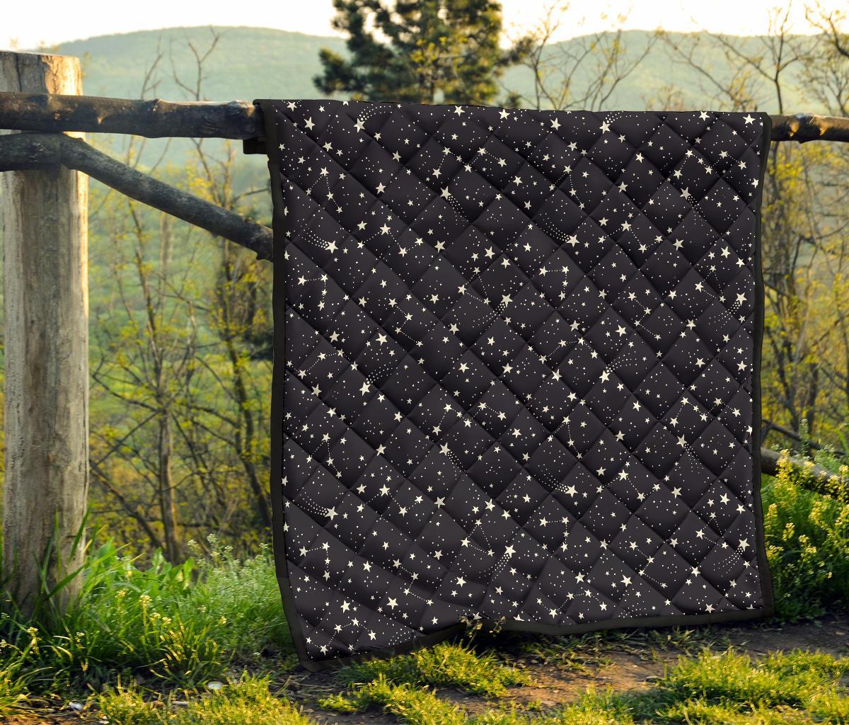 Constellation Star Print Pattern Quilt-grizzshop