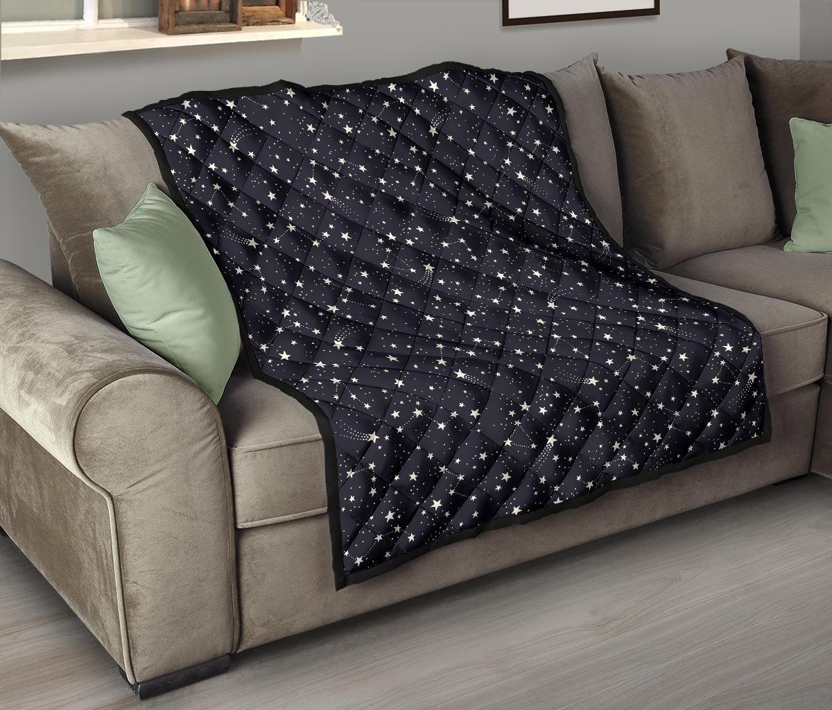 Constellation Star Print Pattern Quilt-grizzshop