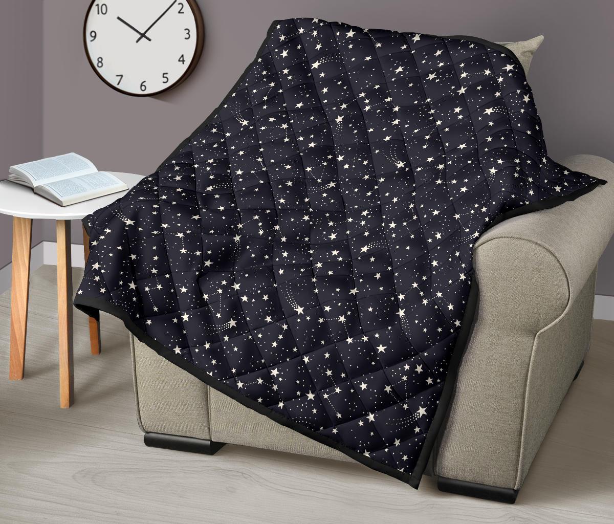 Constellation Star Print Pattern Quilt-grizzshop