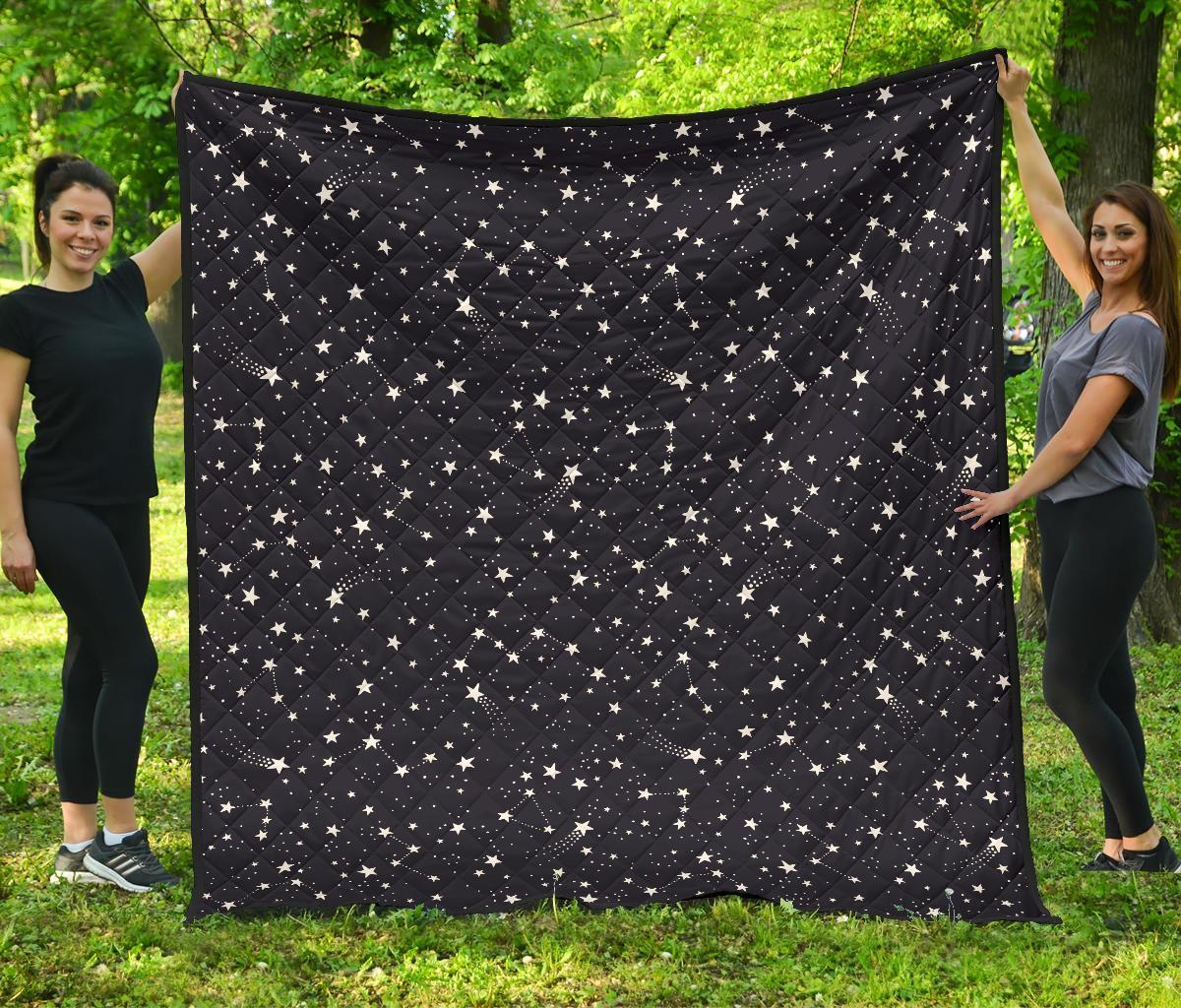 Constellation Star Print Pattern Quilt-grizzshop