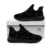 Constellation White And Black Print Black Athletic Shoes-grizzshop