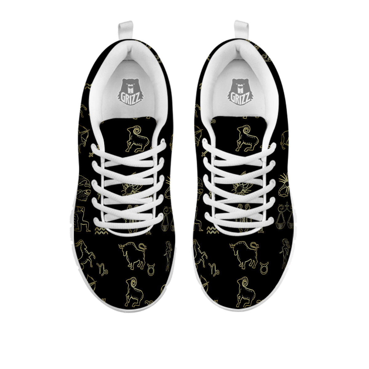 Constellation Zodiac Print Pattern White Sneaker-grizzshop