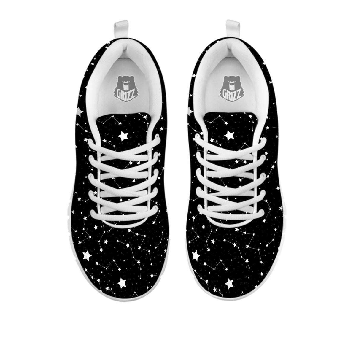 Constellations Star Print Pattern White Sneaker-grizzshop