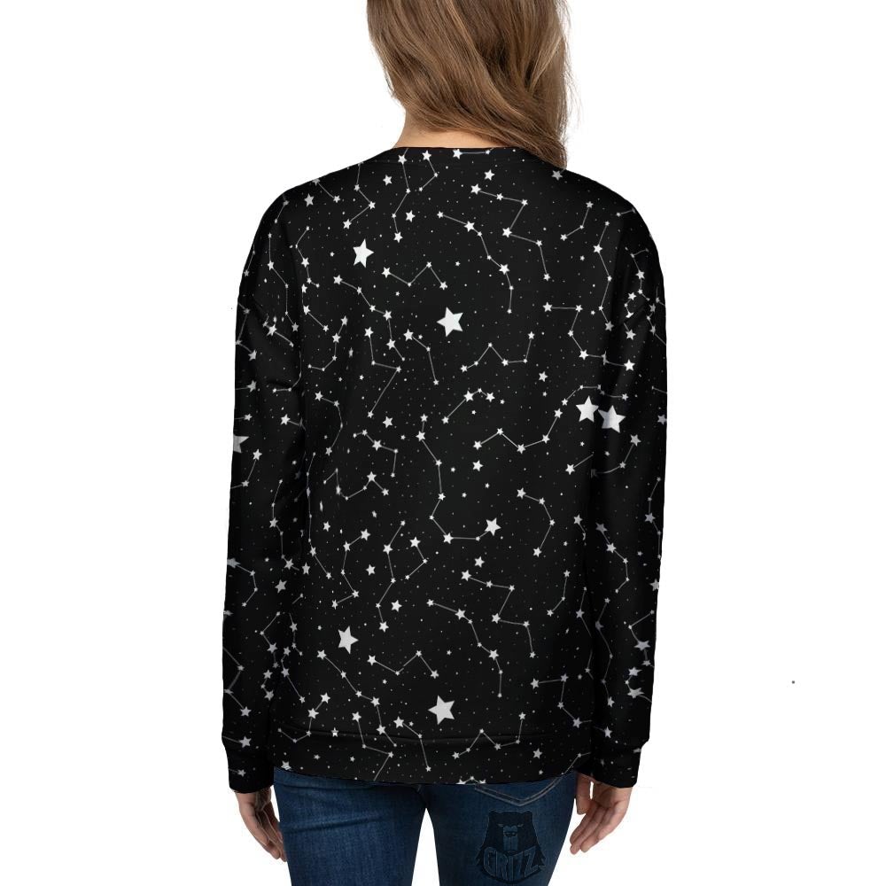 Constellations Star Print Pattern Women's Sweatshirt-grizzshop
