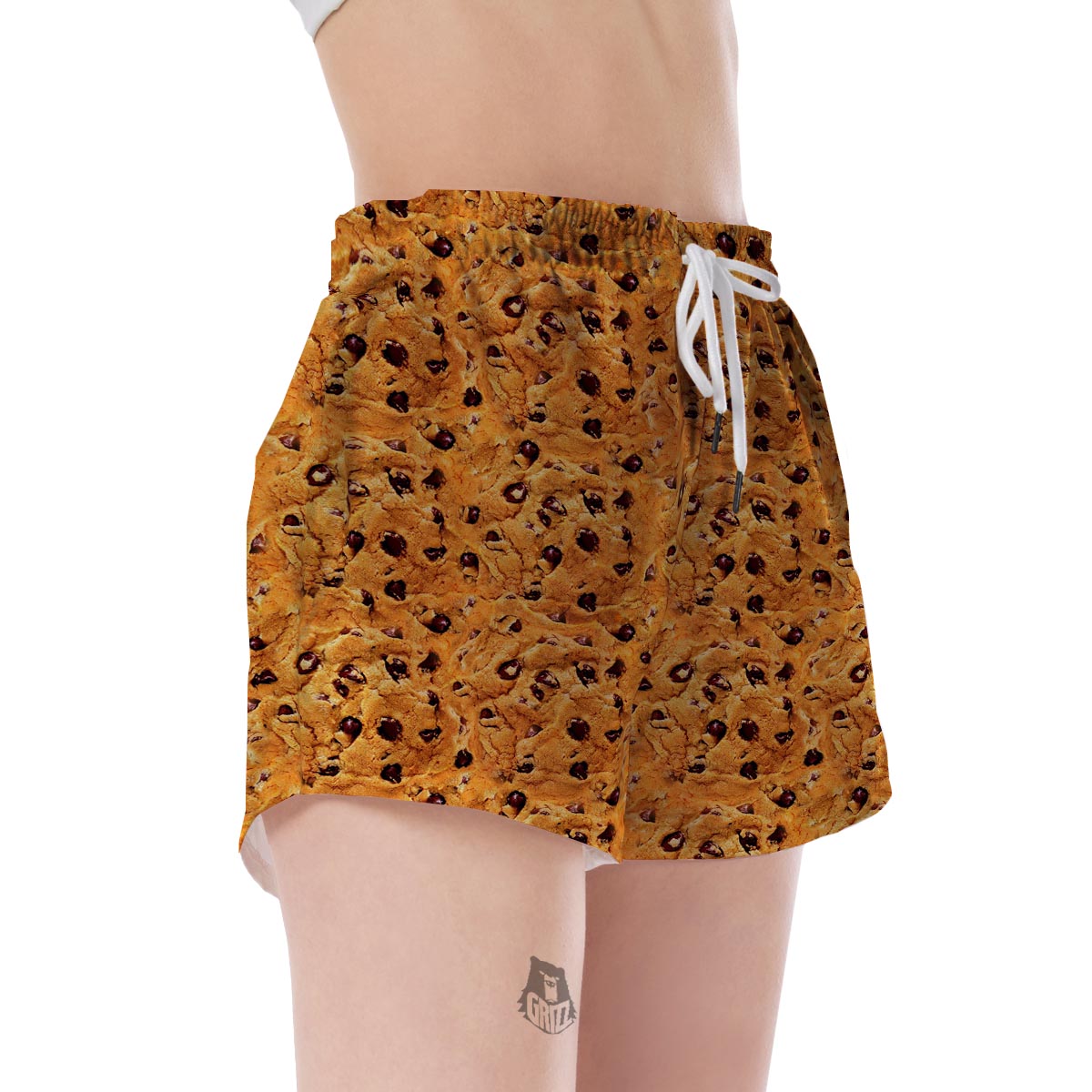 Cookie Biscuit Pattern Print Women's Shorts-grizzshop
