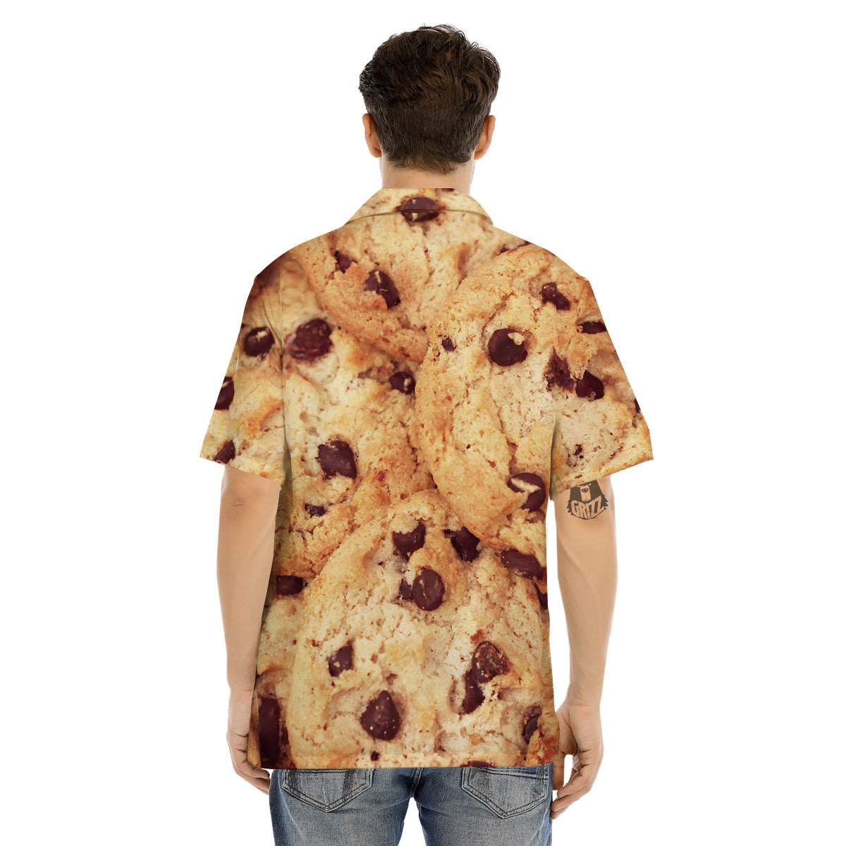 Cookie Chocolate Chip Print Men's Hawaiian Shirt-grizzshop