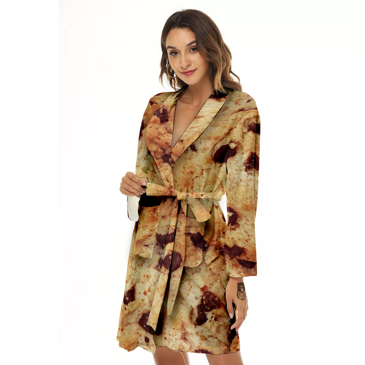 Cookie Chocolate Chip Print Women's Robe-grizzshop