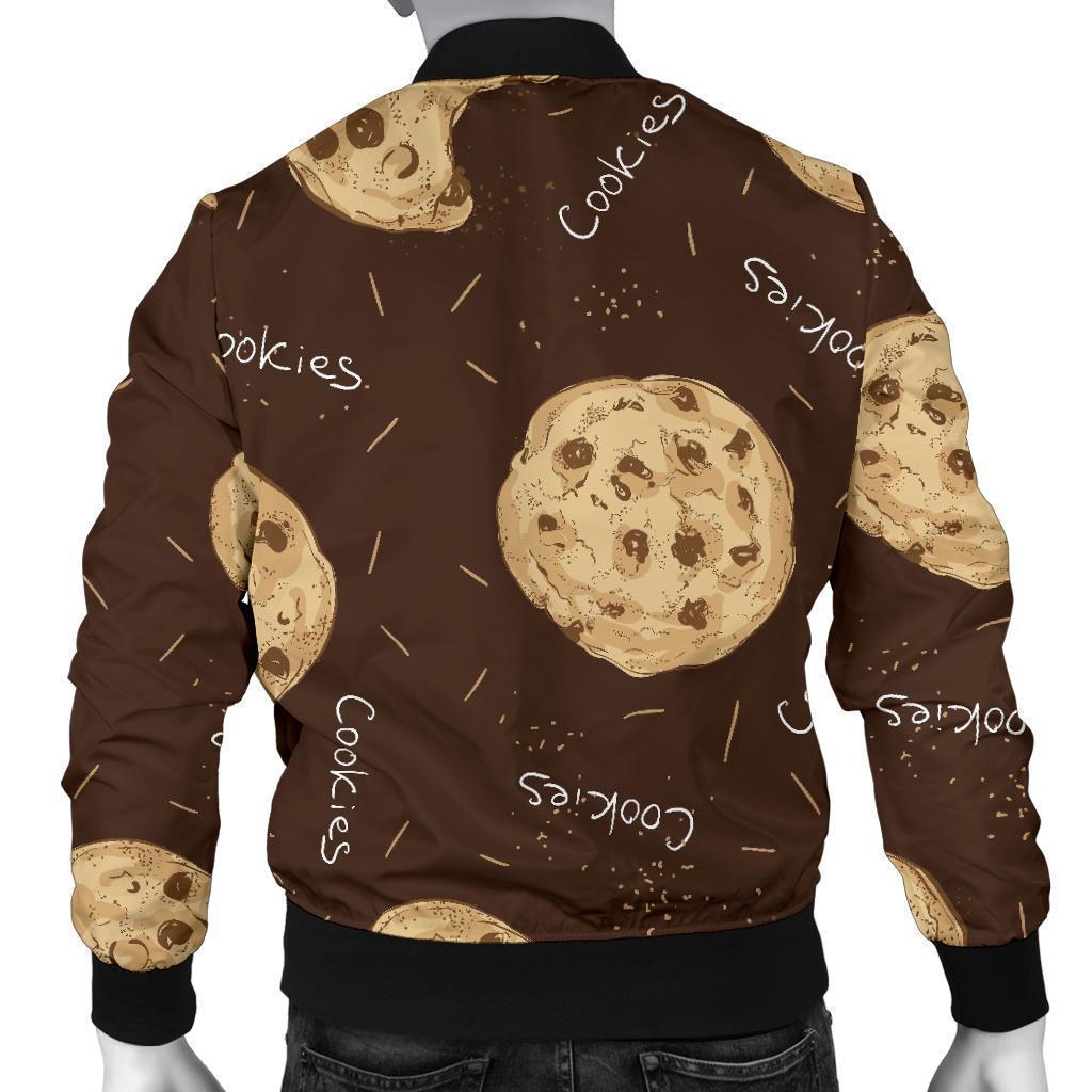 Cookie Pattern Print Men's Bomber Jacket-grizzshop
