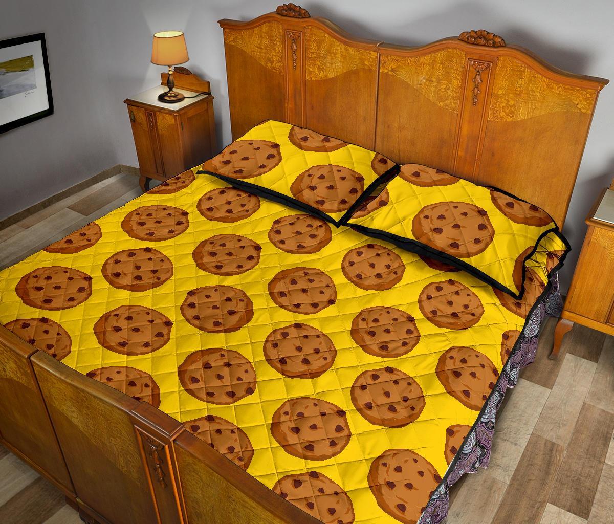 Cookie Print Pattern Bed Set Quilt-grizzshop