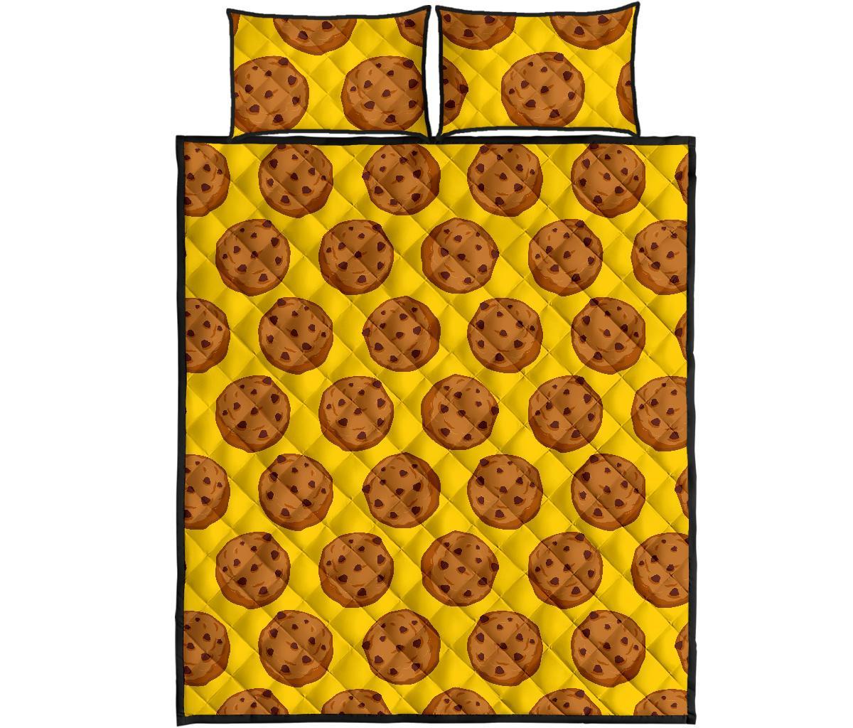 Cookie Print Pattern Bed Set Quilt-grizzshop