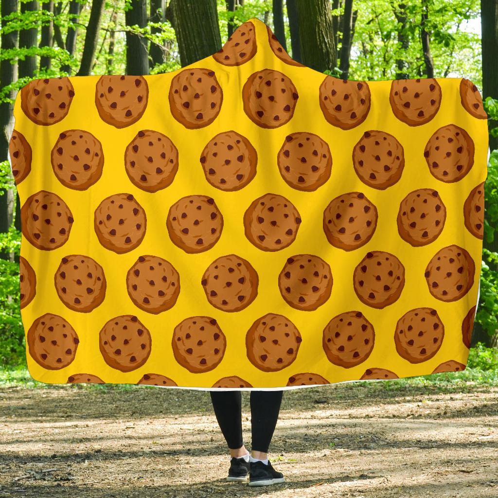 Cookie Print Pattern Hooded Blanket-grizzshop