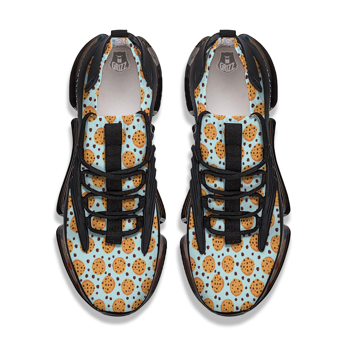 Cookie Sweet Print Pattern Black Gym Shoes-grizzshop