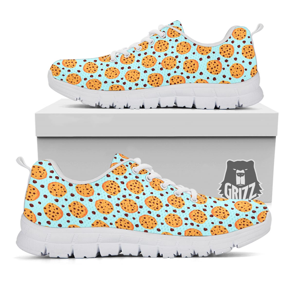 Cookie Sweet Print Pattern White Sneaker-grizzshop