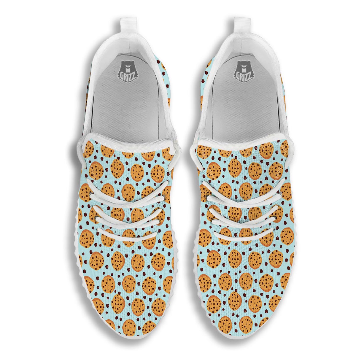 Cookie Sweet Print Pattern White Walking Shoes-grizzshop