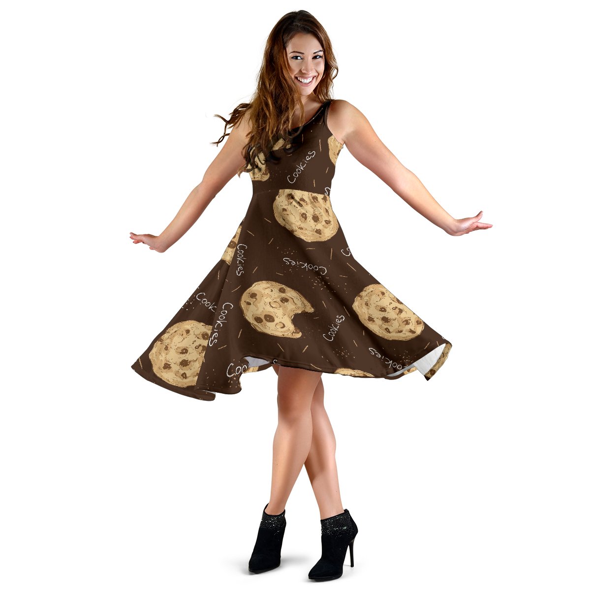 Cookie Pattern Print Dress-grizzshop