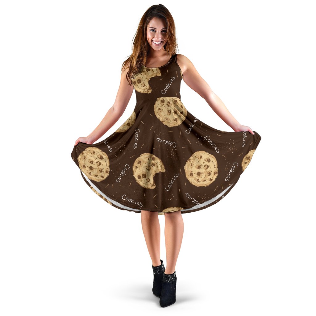 Cookie Pattern Print Dress-grizzshop