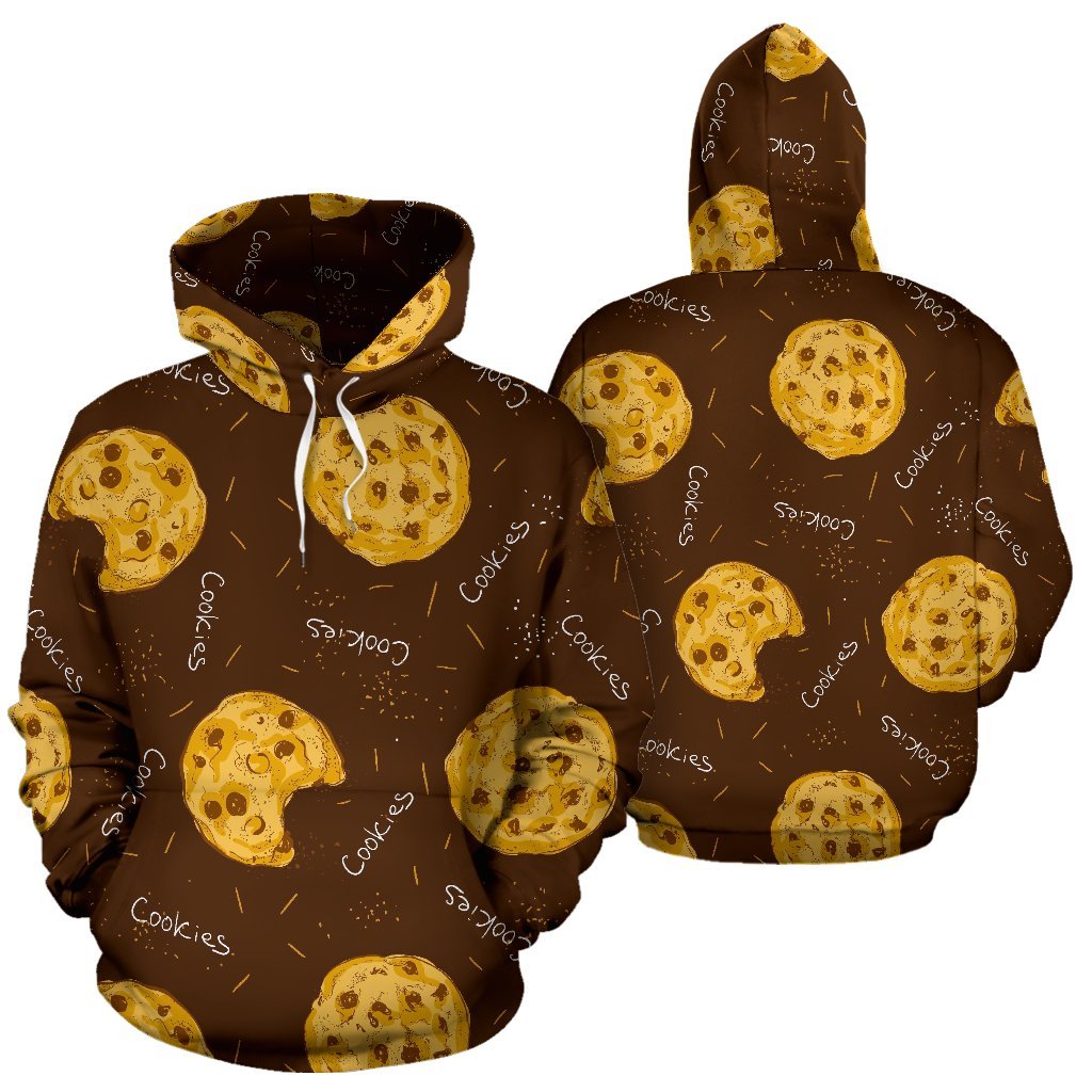 Cookie Pattern Print Men Women Pullover Hoodie-grizzshop
