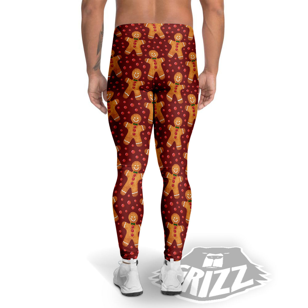 Cookies Christmas Print Pattern Men's Leggings-grizzshop
